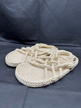 Vintage Gurkee's Signature Barbados Platinum Rope Sandals 10" Toe to Heal